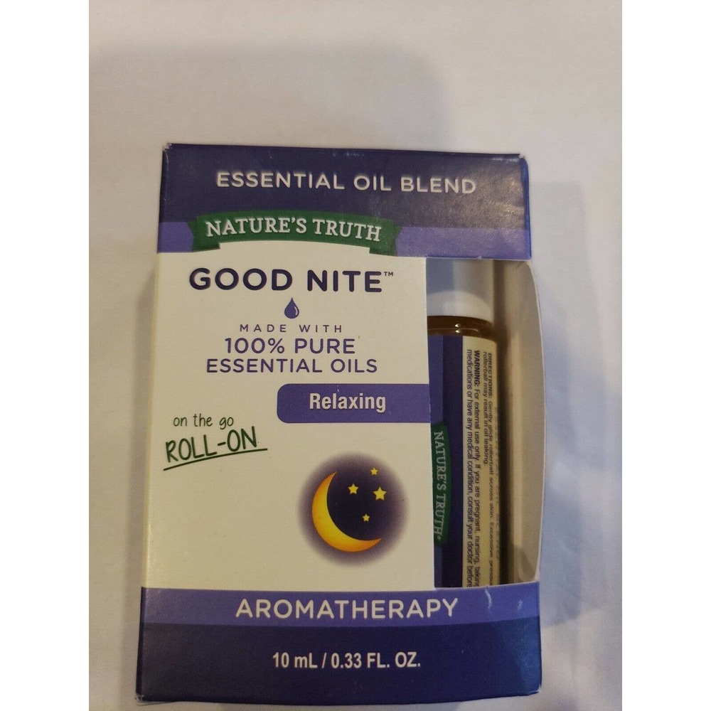 Nature's Truth Aromatherapy Essential Oil Blend RollOn Good Nite.33 oz Free Ship